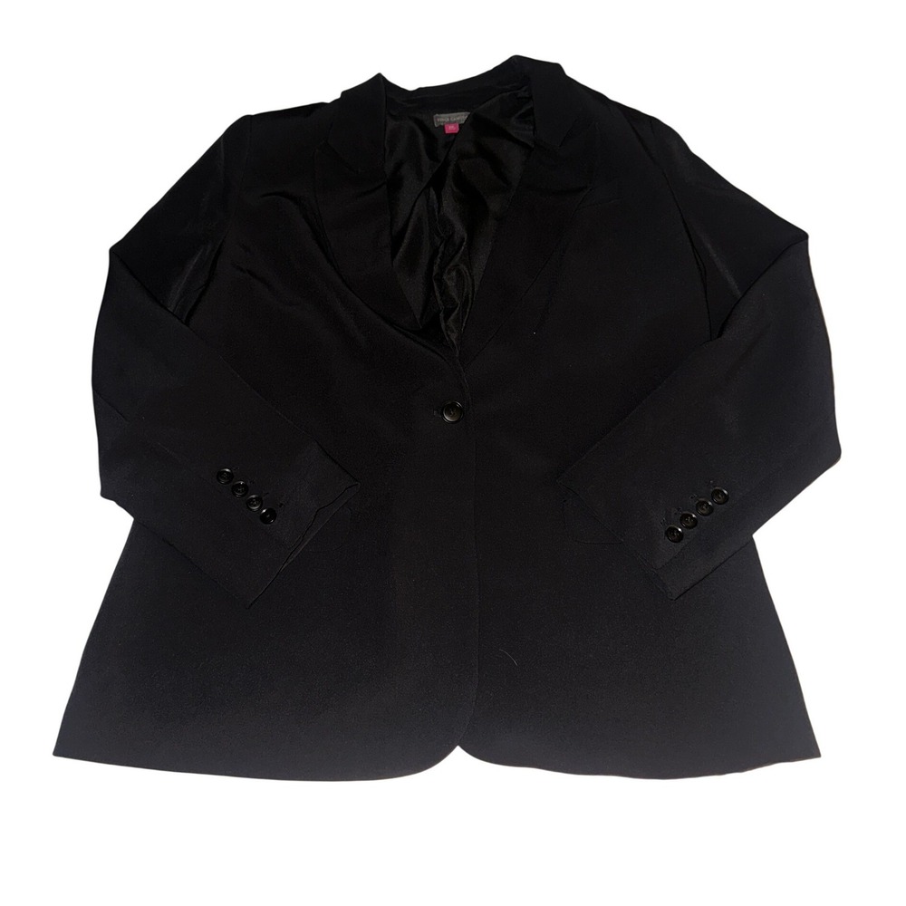 Vince Camuto Black One-Button Blazer Womens XXL Notched Lapel V362948V